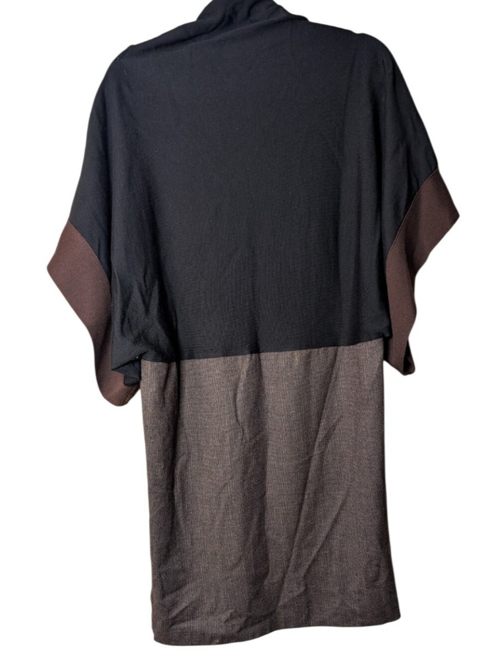 Pier Antonio Gaspari cowl Asymmetric Tunic Dress Wool Blend 42 Italy lagonlook - Picture 2 of 8